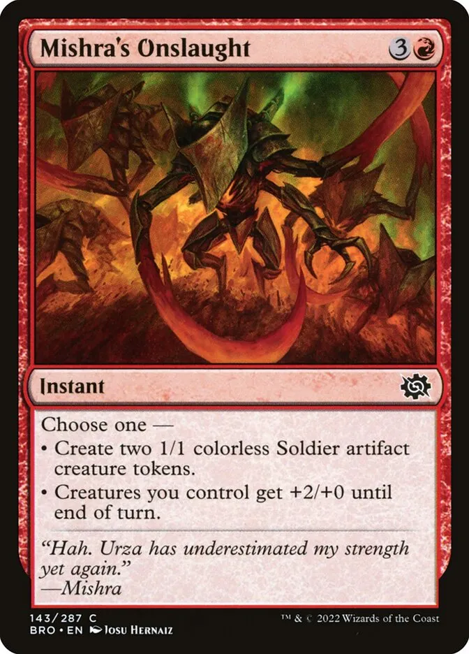 2022 The Brothers' War Mishra's Onslaught #143 common card image