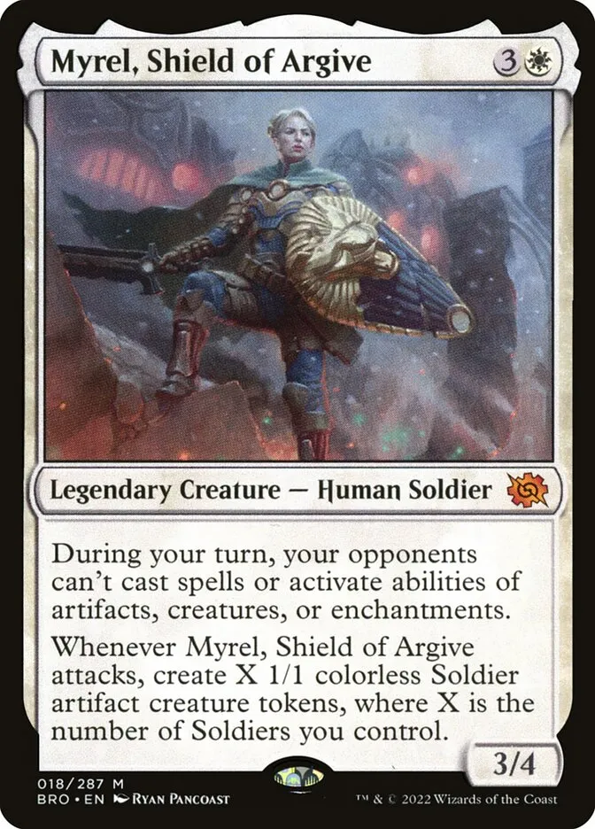2022 The Brothers' War Myrel, Shield of Argive mythic #18 mythic card image