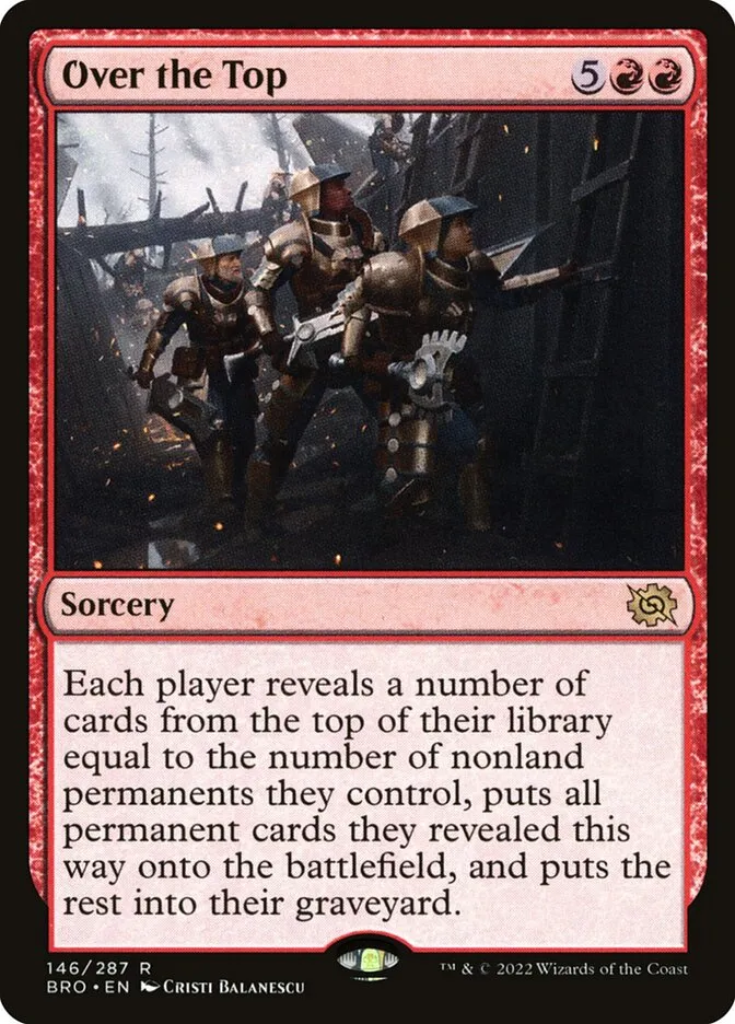 2022 The Brothers' War Over the Top #146 rare card image