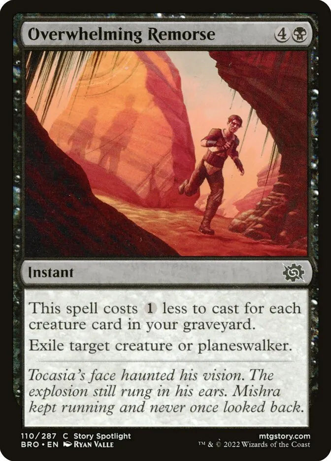 2022 The Brothers' War Overwhelming Remorse #110 common card image