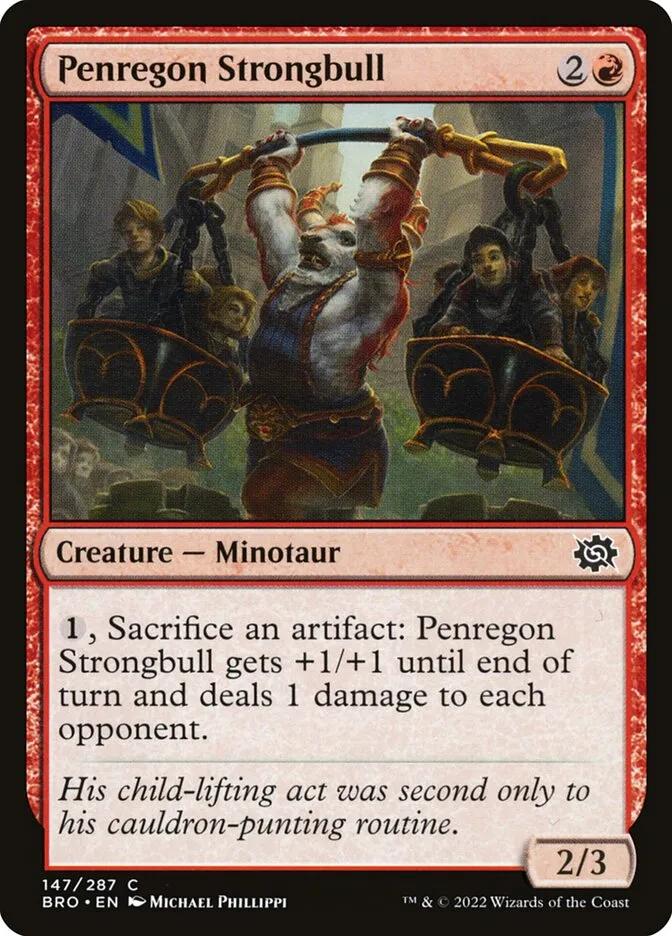 2022 The Brothers' War Penregon Strongbull #147 common card image