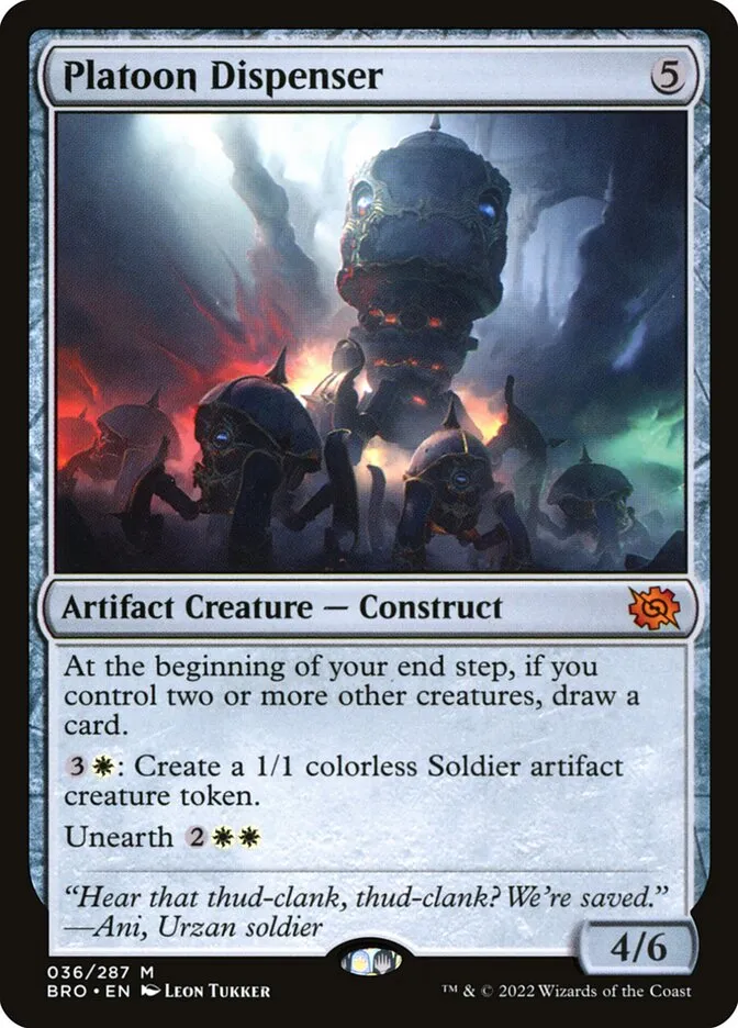 2022 The Brothers' War Platoon Dispenser mythic #36 mythic card image