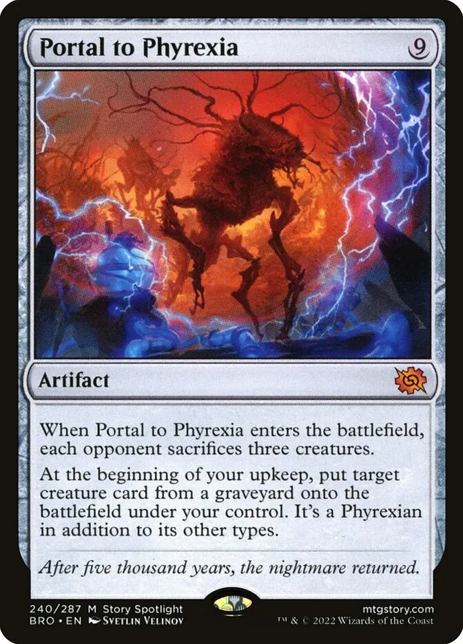 2022 The Brothers' War Portal to Phyrexia #240 mythic card image