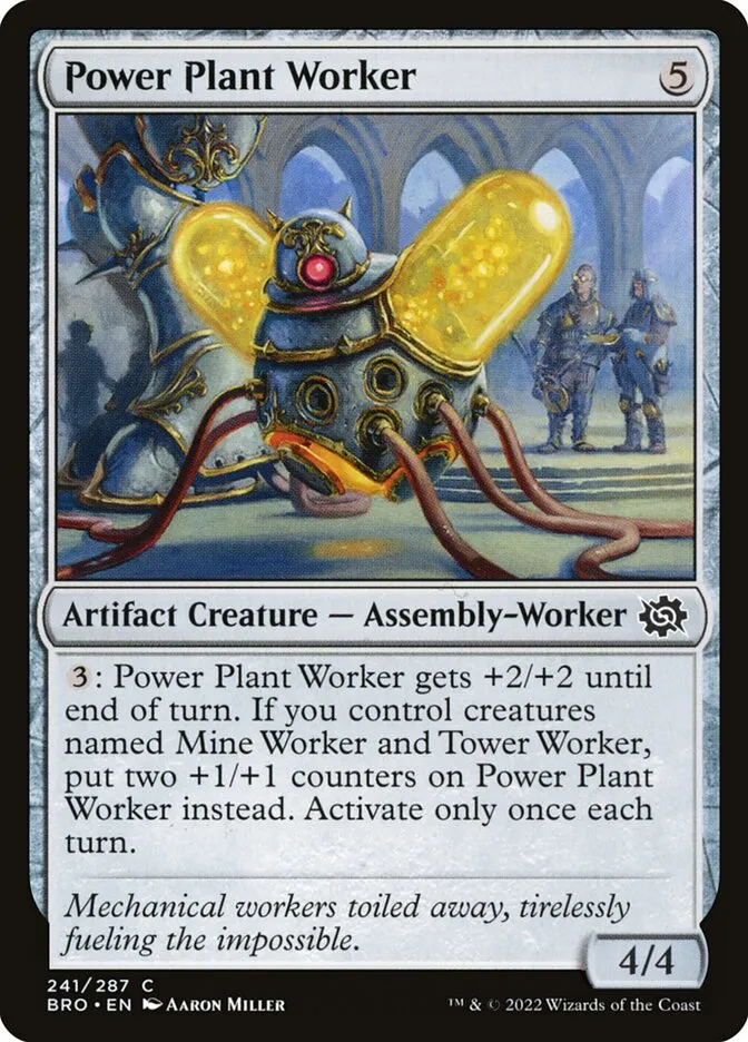 2022 The Brothers' War Power Plant Worker #241 common card image
