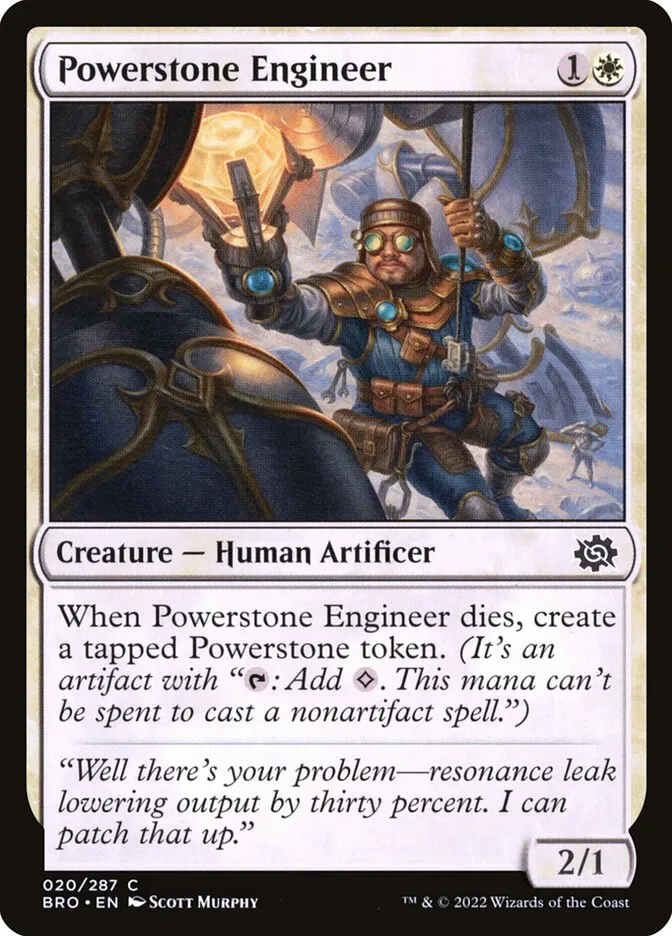 2022 The Brothers' War Powerstone Engineer common #20 common card image