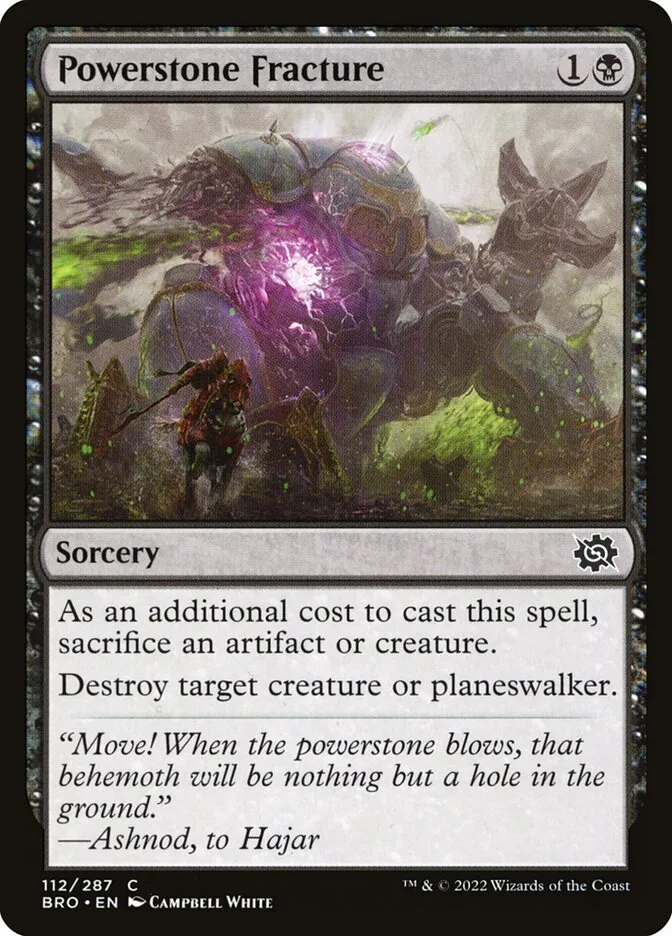 2022 The Brothers' War Powerstone Fracture #112 common card image