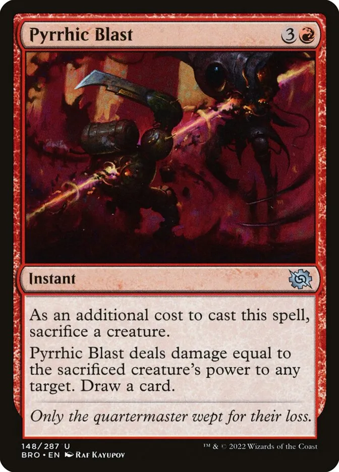 2022 The Brothers' War Pyrrhic Blast #148 uncommon card image