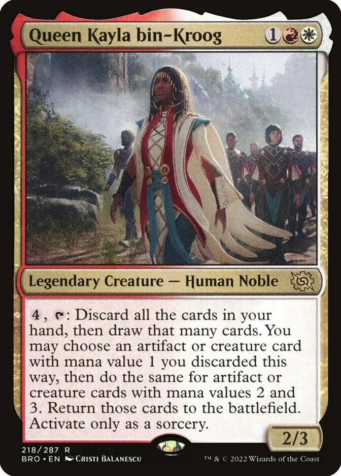 2022 The Brothers' War Queen Kayla bin-Kroog #218 rare card image