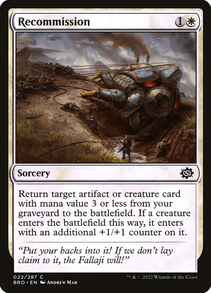 2022 The Brothers' War Recommission common #22 common card image