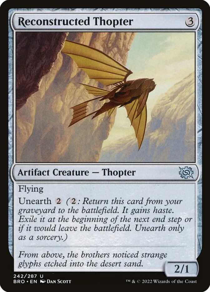 2022 The Brothers' War Reconstructed Thopter #242 uncommon card image