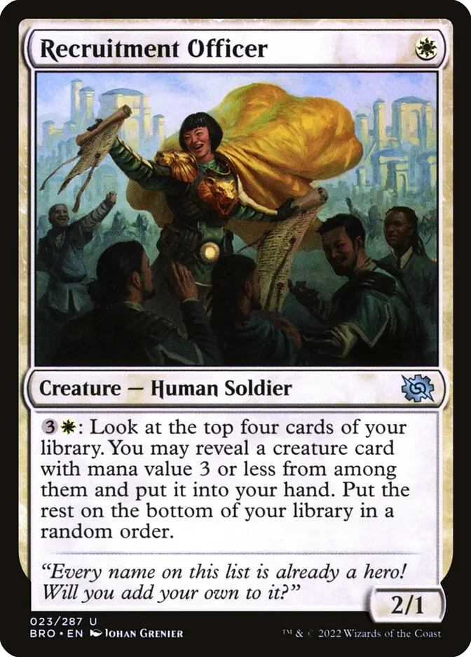 2022 The Brothers' War Recruitment Officer uncommon #23 uncommon card image