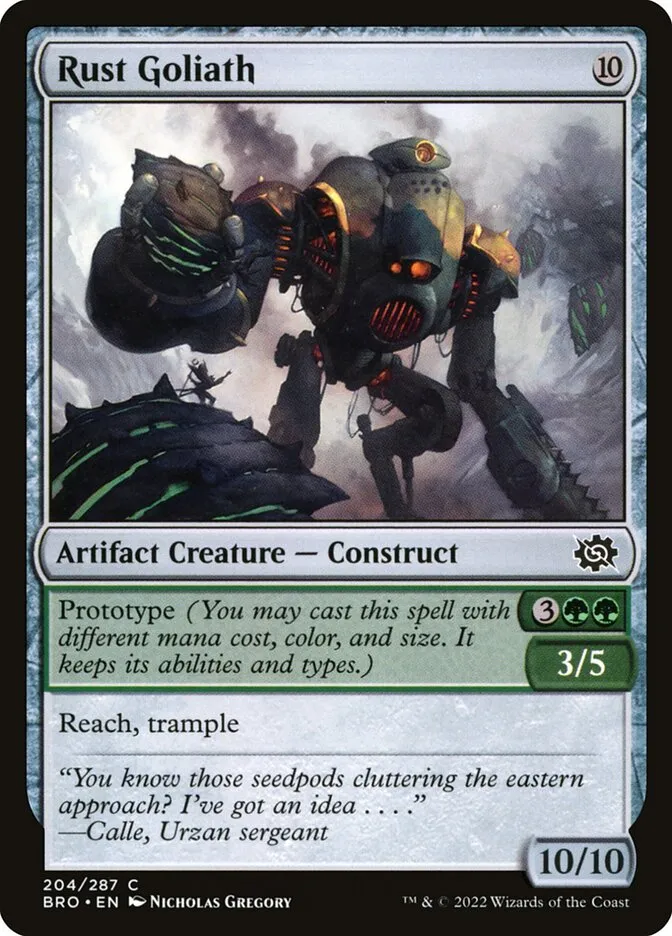 2022 The Brothers' War Rust Goliath #204 common card image
