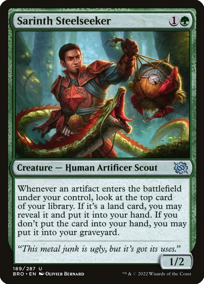 2022 The Brothers' War Sarinth Steelseeker #189 uncommon card image