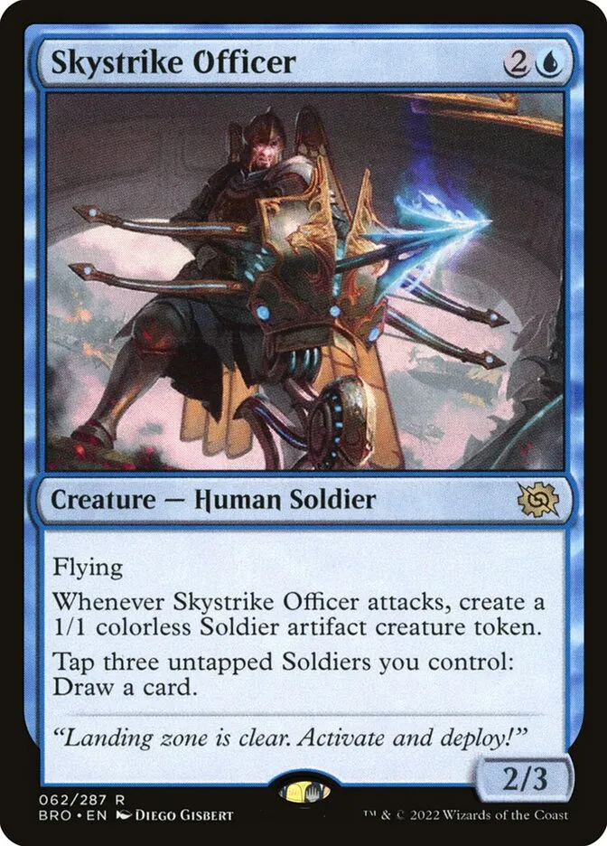2022 The Brothers' War Skystrike Officer rare #62 rare card image