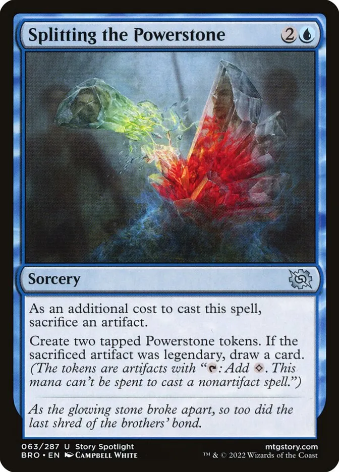 2022 The Brothers' War Splitting the Powerstone uncommon #63 uncommon card image