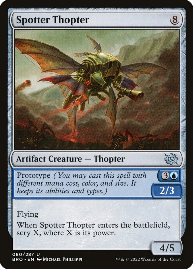 2022 The Brothers' War Spotter Thopter #80 uncommon card image