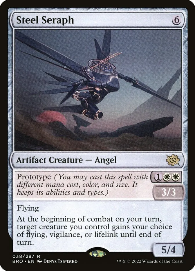 2022 The Brothers' War Steel Seraph rare #38 rare card image