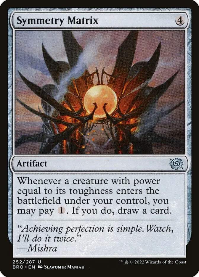 2022 The Brothers' War Symmetry Matrix #252 uncommon card image