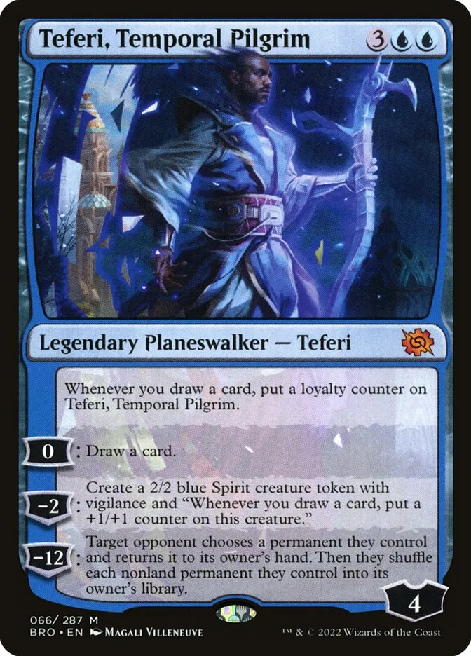 2022 The Brothers' War Teferi, Temporal Pilgrim mythic #66 mythic card image