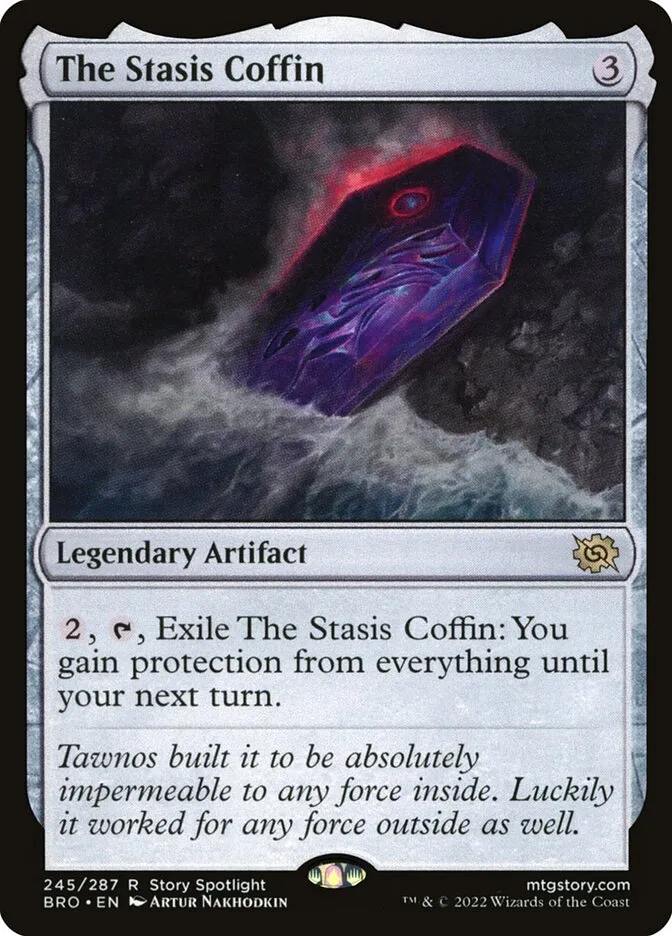 2022 The Brothers' War The Stasis Coffin #245 rare card image