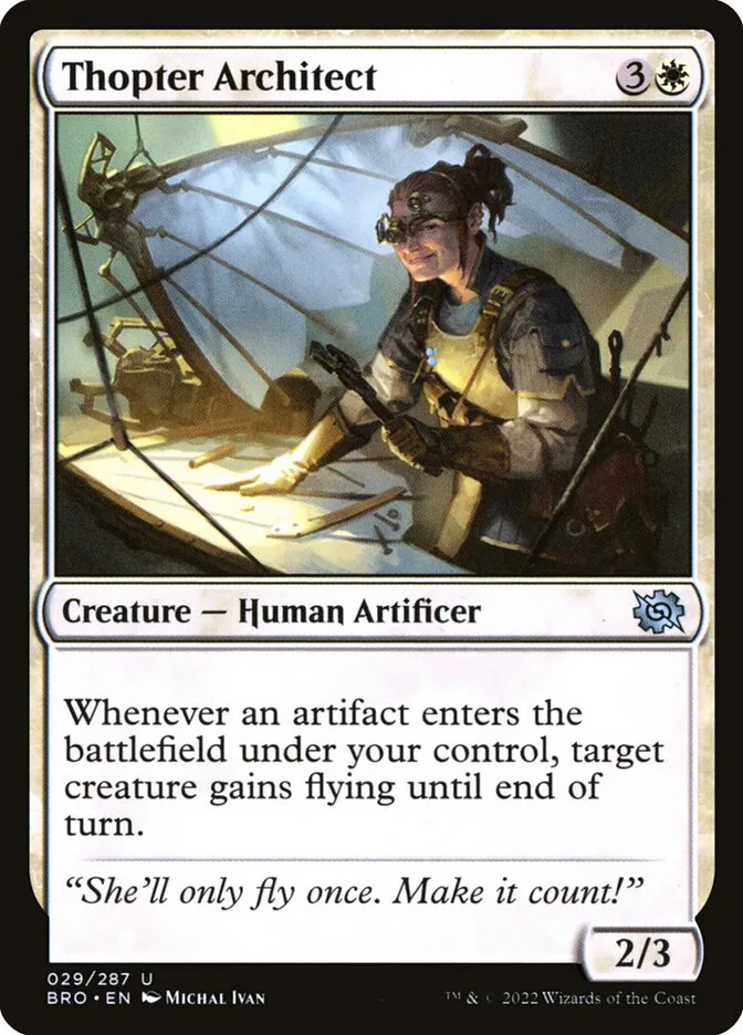 2022 The Brothers' War Thopter Architect uncommon #29 uncommon card image