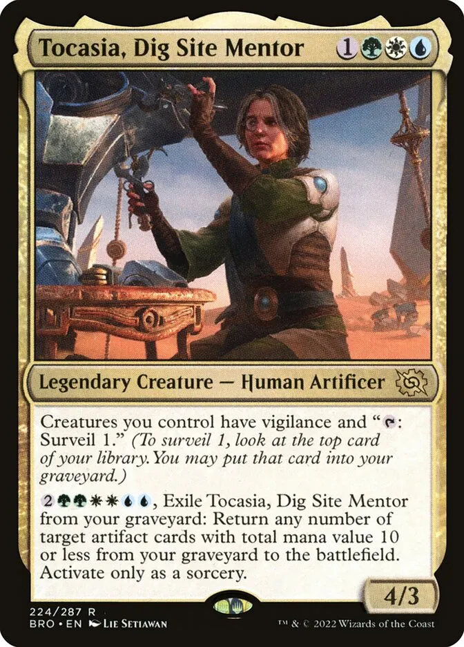 2022 The Brothers' War Tocasia, Dig Site Mentor #224 rare card image