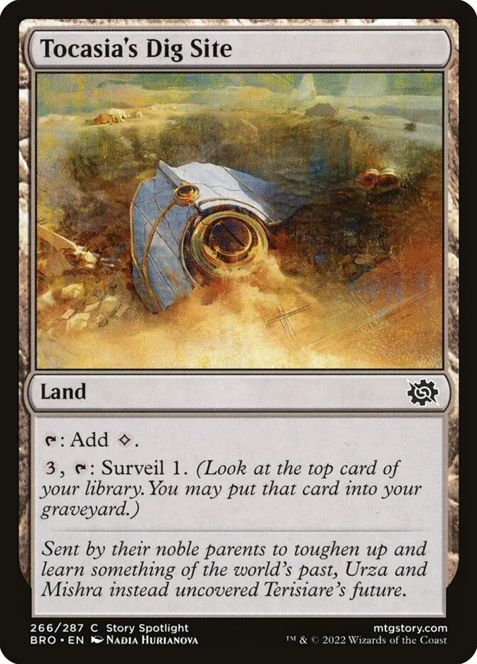 2022 The Brothers' War Tocasia's Dig Site #266 common card image