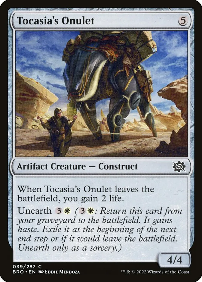 2022 The Brothers' War Tocasia's Onulet common #39 common card image