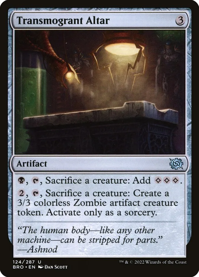 2022 The Brothers' War Transmogrant Altar #124 uncommon card image