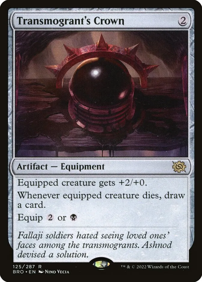 2022 The Brothers' War Transmogrant's Crown #125 rare card image