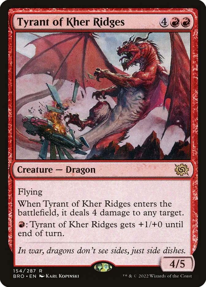 2022 The Brothers' War Tyrant of Kher Ridges #154 rare card image
