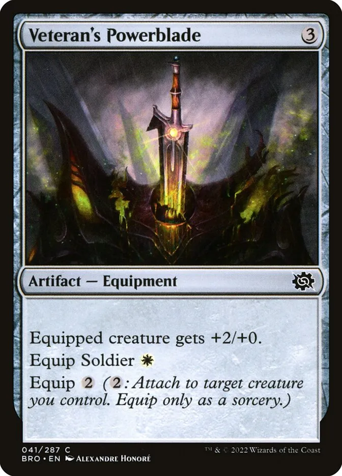 2022 The Brothers' War Veteran's Powerblade common #41 common card image