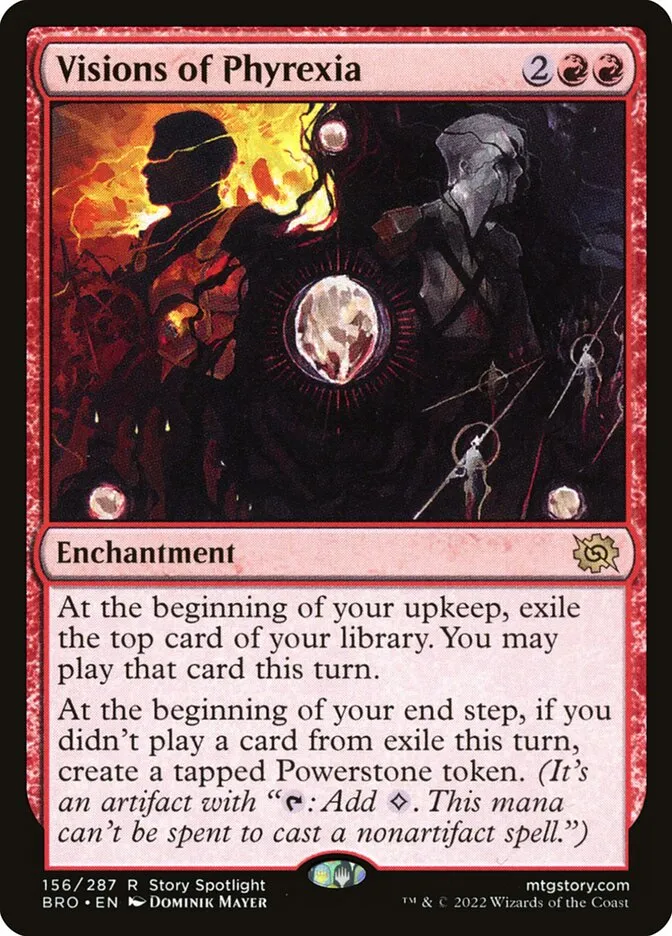 2022 The Brothers' War Visions of Phyrexia #156 rare card image