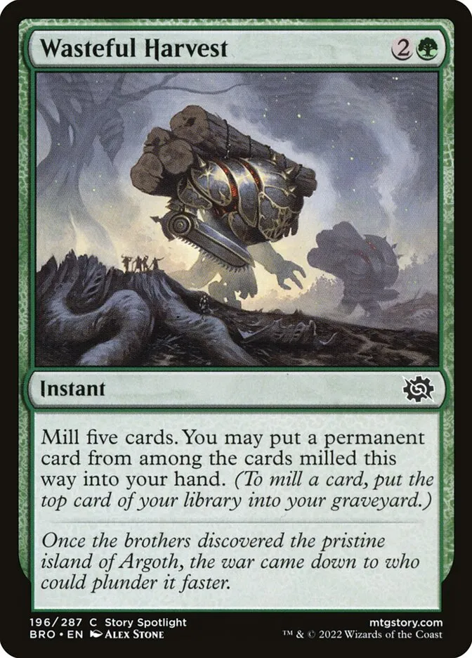 2022 The Brothers' War Wasteful Harvest #196 common card image