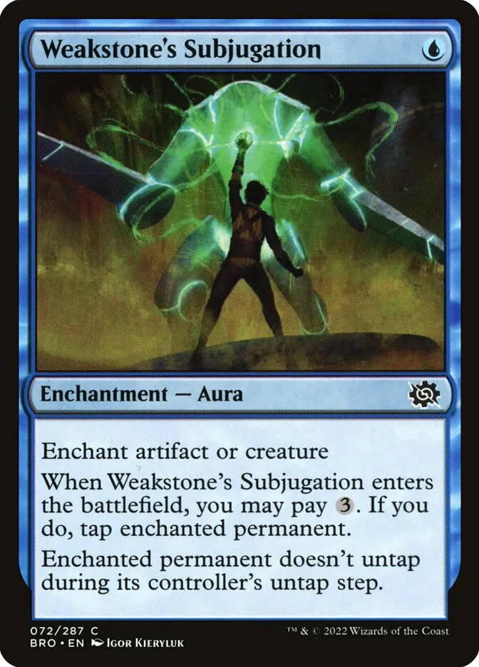 2022 The Brothers' War Weakstone's Subjugation #72 common card image