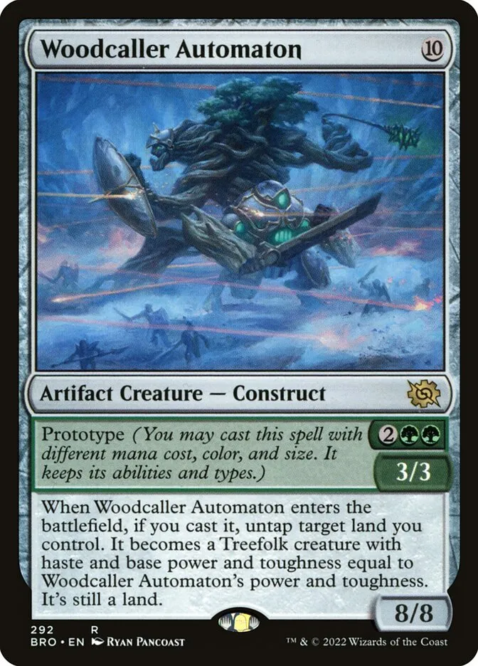 2022 The Brothers' War Woodcaller Automaton #292 rare card image