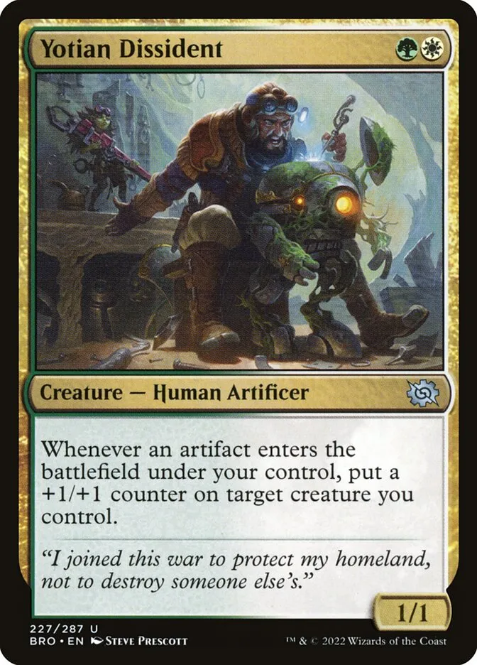 2022 The Brothers' War Yotian Dissident #227 uncommon card image