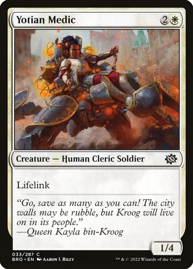 2022 The Brothers' War Yotian Medic common #33 common card image