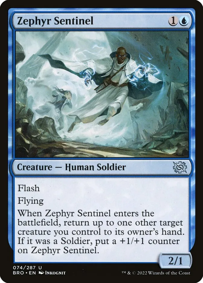 2022 The Brothers' War Zephyr Sentinel #74 uncommon card image