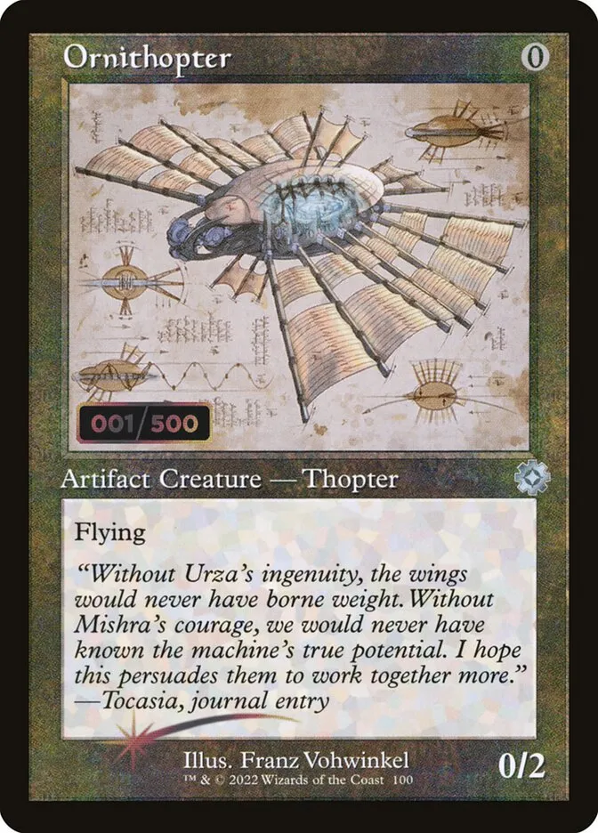 2022 The Brothers' War Retro Artifacts Ornithopter uncommon #100z uncommon card image