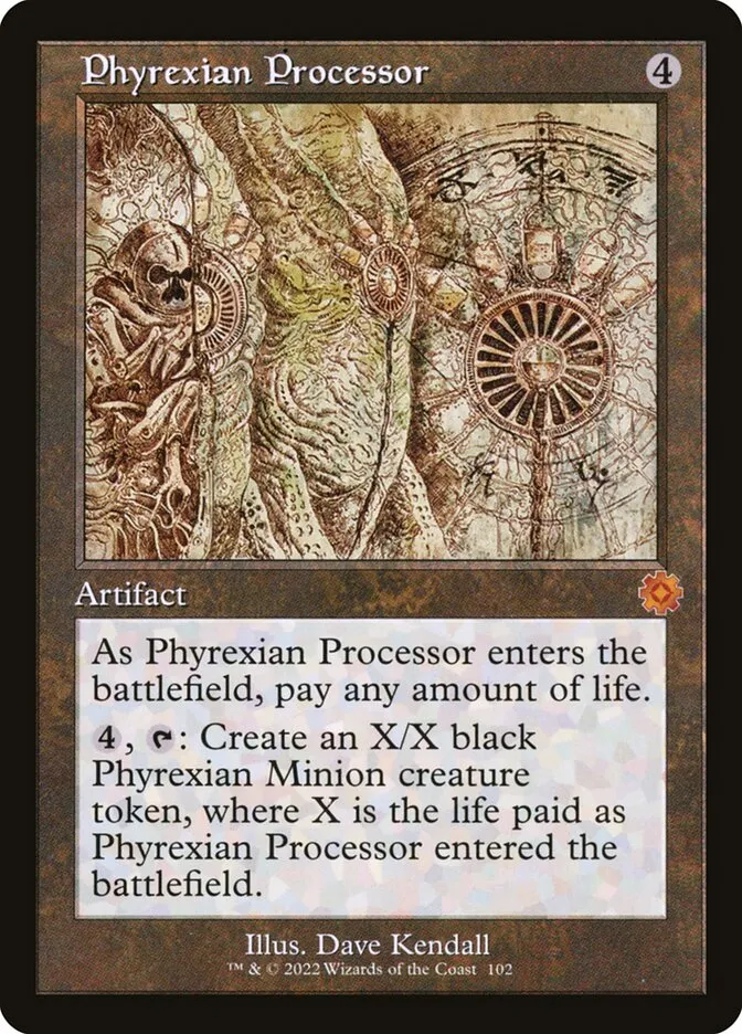 2022 The Brothers' War Retro Artifacts Phyrexian Processor mythic #102 mythic card image