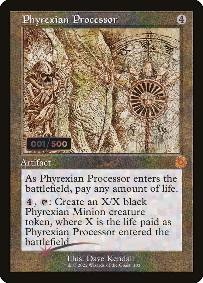 2022 The Brothers' War Retro Artifacts Phyrexian Processor mythic #102z mythic card image
