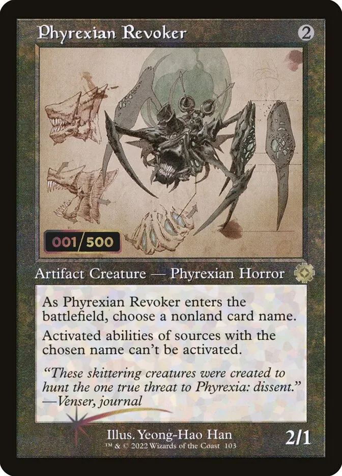 2022 The Brothers' War Retro Artifacts Phyrexian Revoker #103z rare card image