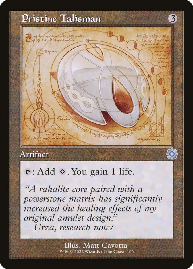 2022 The Brothers' War Retro Artifacts Pristine Talisman #106 uncommon card image