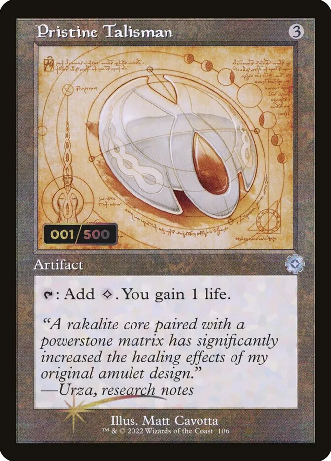 2022 The Brothers' War Retro Artifacts Pristine Talisman #106z uncommon card image