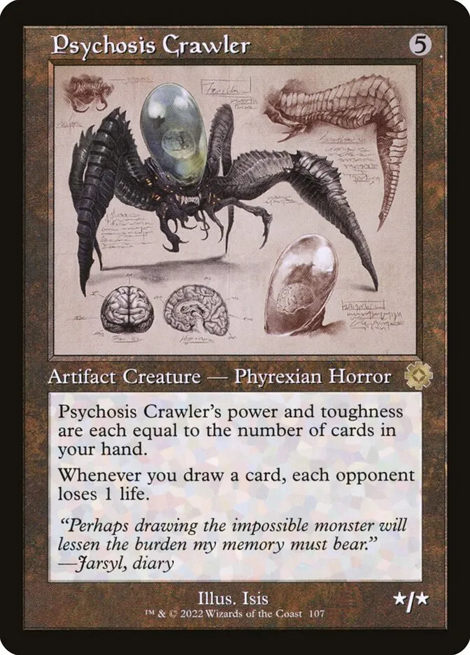 2022 The Brothers' War Retro Artifacts Psychosis Crawler #107 rare card image