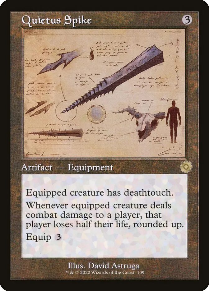 2022 The Brothers' War Retro Artifacts Quietus Spike #109 rare card image