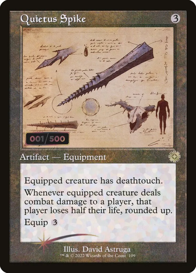 2022 The Brothers' War Retro Artifacts Quietus Spike #109z rare card image