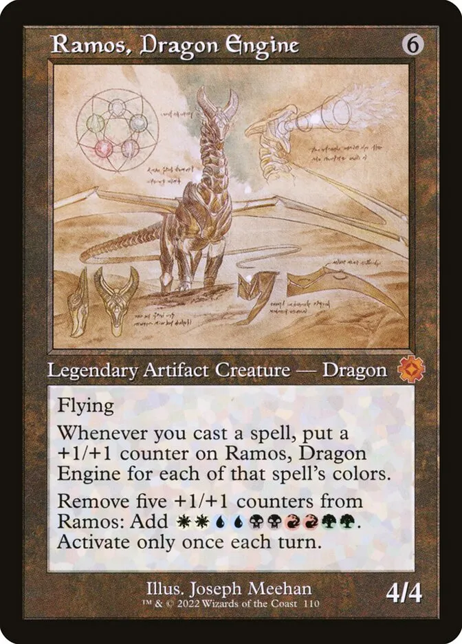 2022 The Brothers' War Retro Artifacts Ramos, Dragon Engine #110 mythic card image