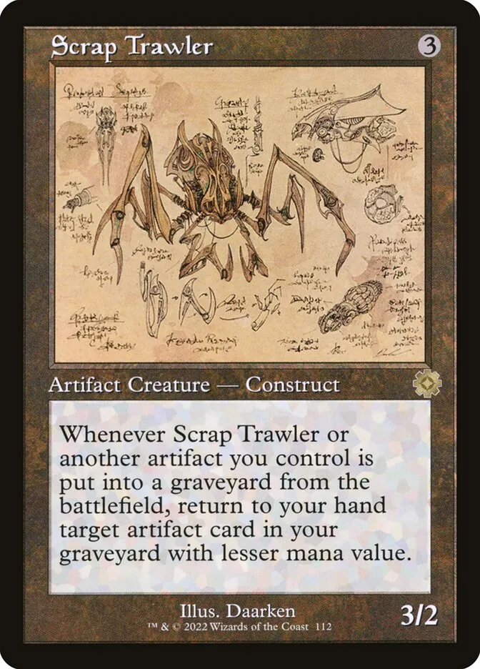 2022 The Brothers' War Retro Artifacts Scrap Trawler #112 rare card image